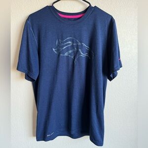 Denver Broncos NFL Women’s Nike Dri Fit Pink Ribbon Shirt Size Medium